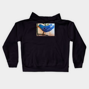 The blue little bird Kids Hoodie